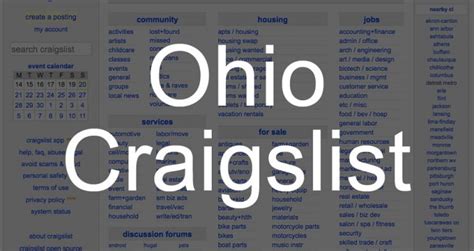 You might want to try Geebo if you live in a major city like L. . Craigslist cincinnati ohio free stuff